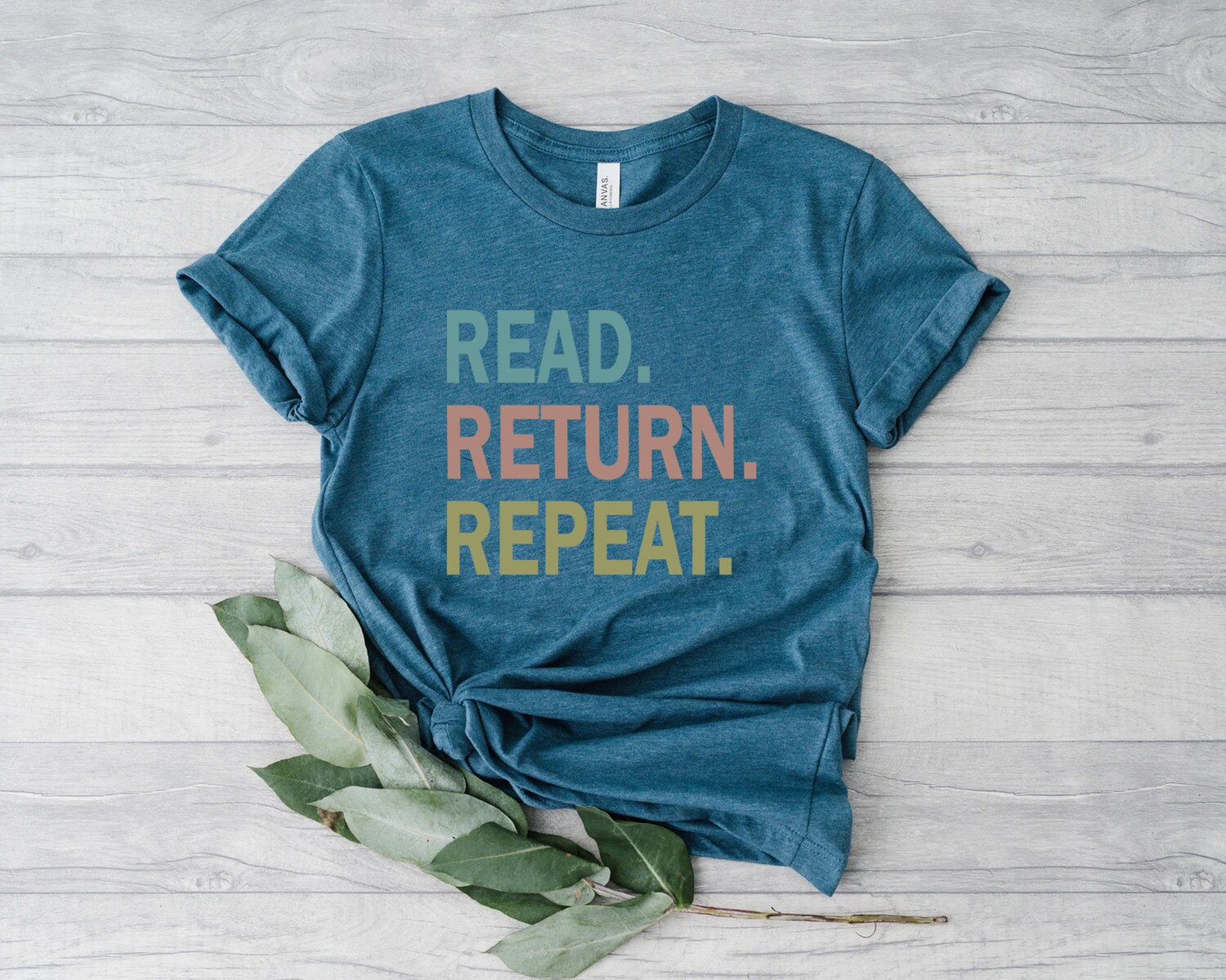 Read Return Repeat Book Lovers Librarian Teacher Nerd Literature Shirt image 6