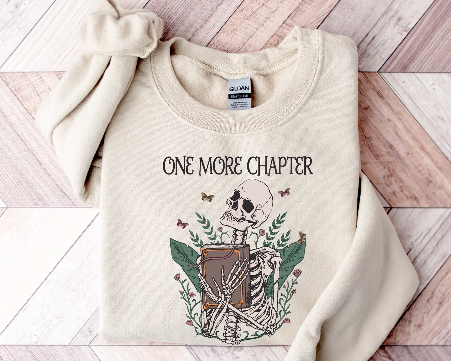 One More Chapter Funny Reading Book Nerd Librarian Women Literature Sweatshirt image 1