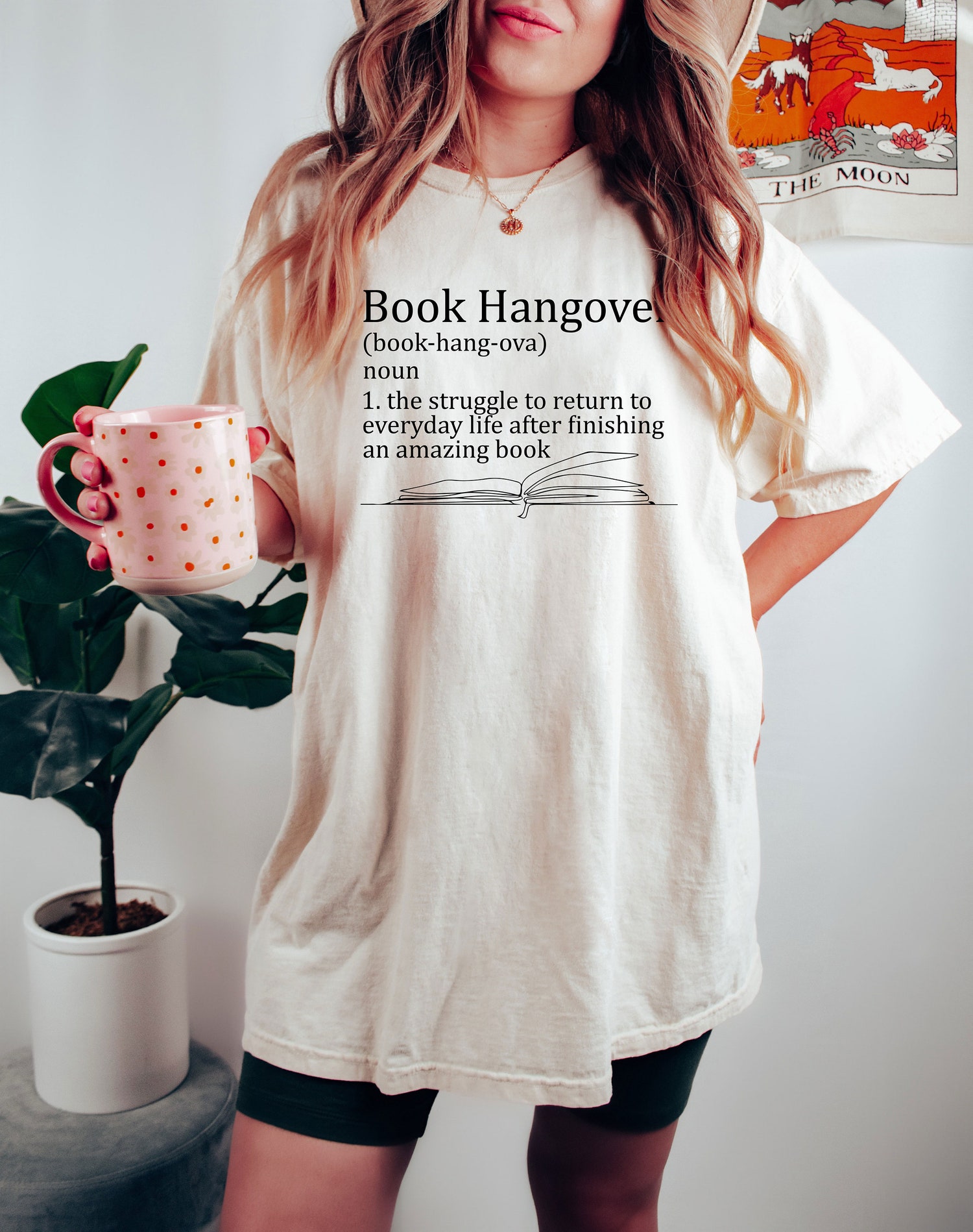 Book Hangover Definition Lover Librarian Aesthetic Trendy Reading Worm Shirt image 4