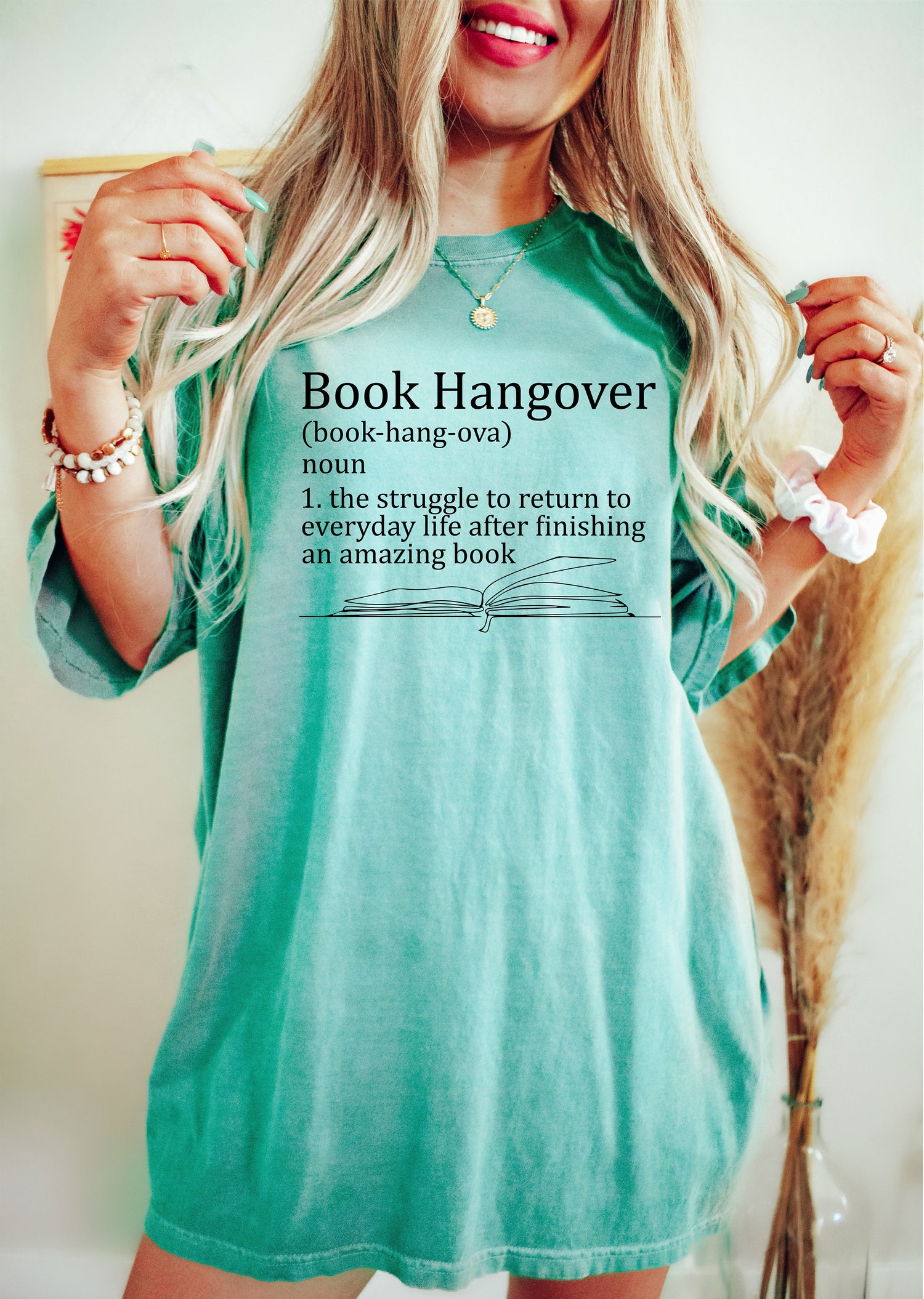 Book Hangover Definition Lover Librarian Aesthetic Trendy Reading Worm Shirt image 5