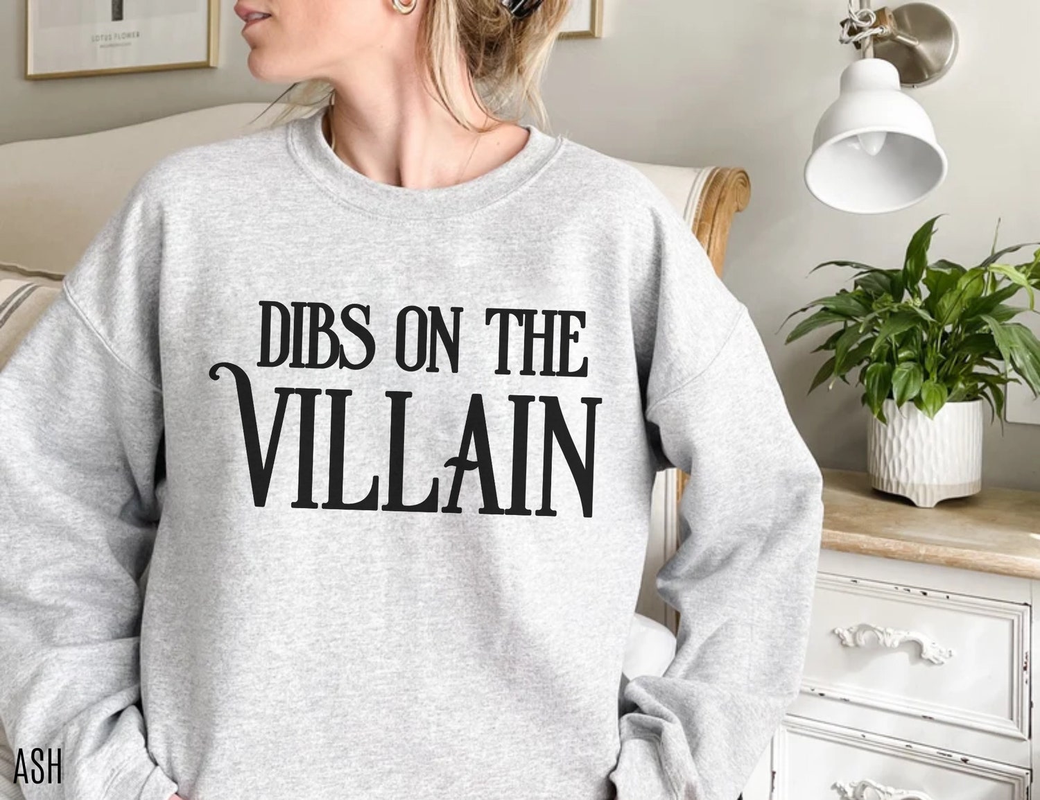 Dibs On The Villain Bookish Lover Dark Romance Smut Reading Sweatshirt image 3