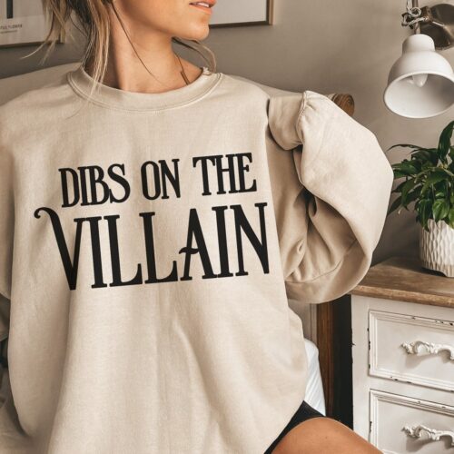 Dibs On The Villain Bookish Lover Dark Romance Smut Reading Sweatshirt image 0