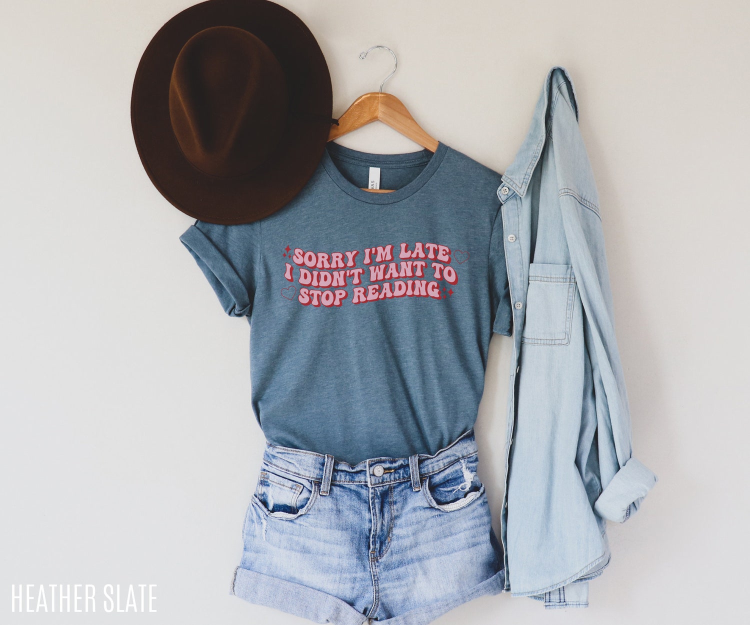 Sorry I'm Late I Didn't Want To Stop Reading Bookish Funny Lover Literature Shirt image 1