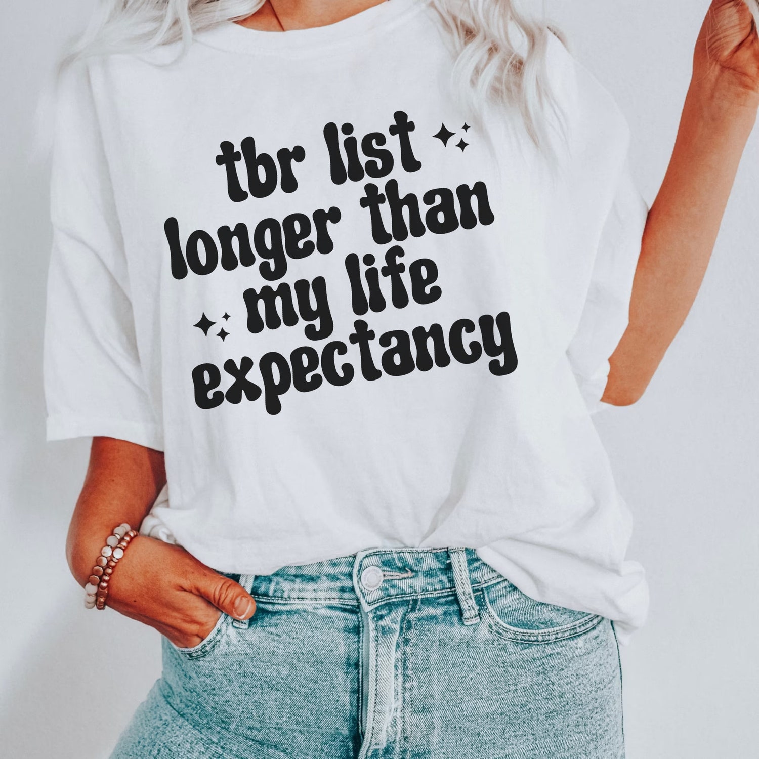 TBR List Longer Than My Life Expectancy Funny Reading Lover Booktrovert Shirt image 2