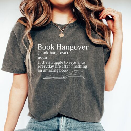 Book Hangover Definition Lover Librarian Aesthetic Trendy Reading Worm Shirt image 0