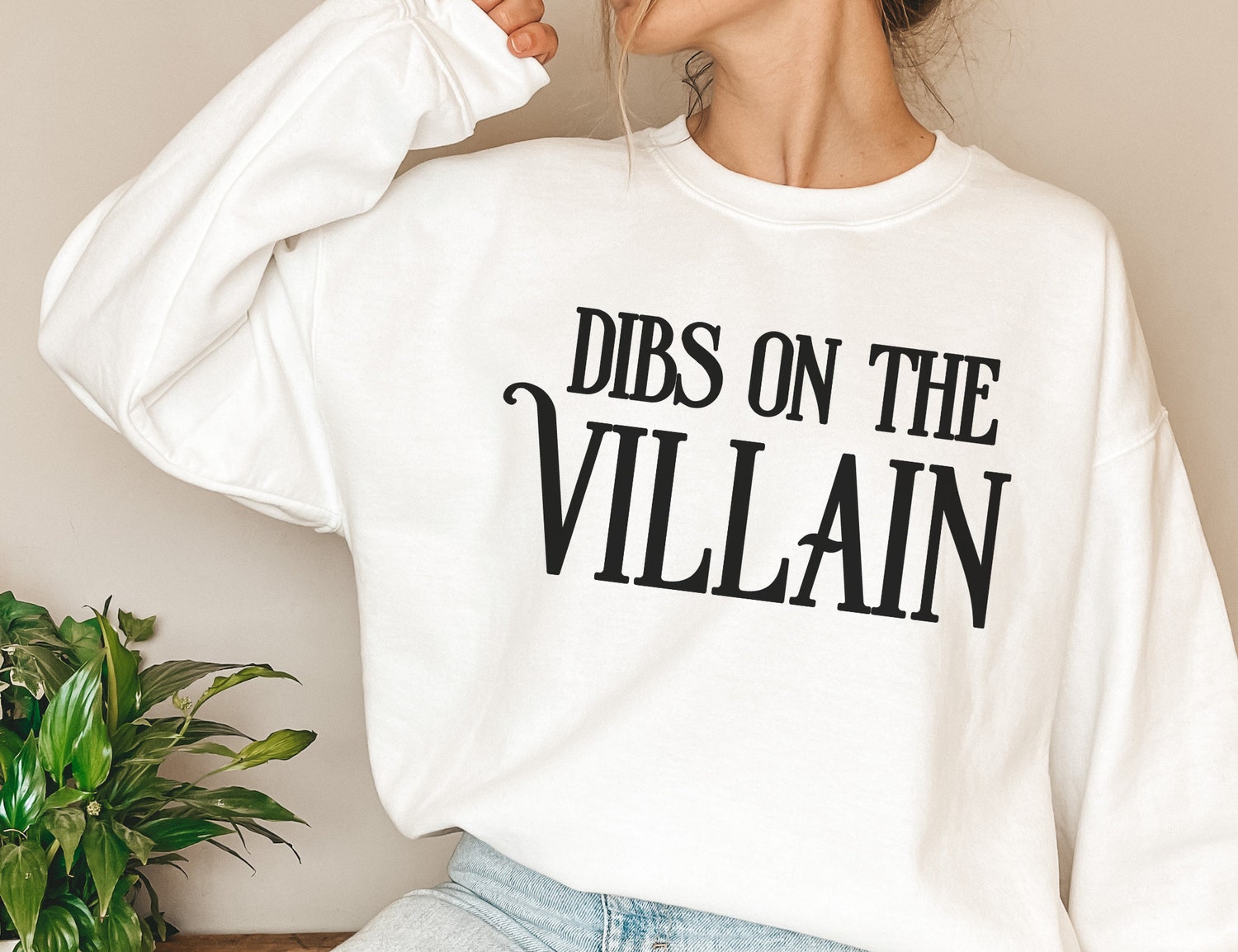 Dibs On The Villain Bookish Lover Dark Romance Smut Reading Sweatshirt image 1