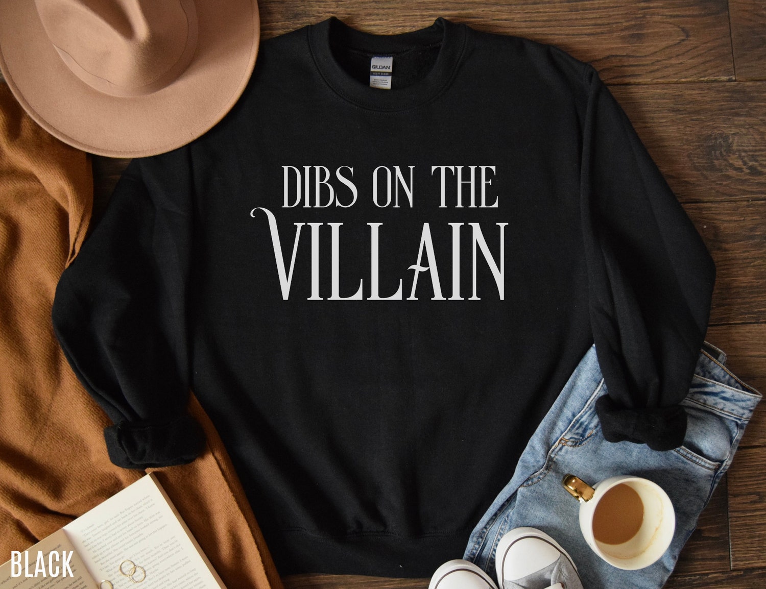 Dibs On The Villain Bookish Lover Dark Romance Smut Reading Sweatshirt image 2