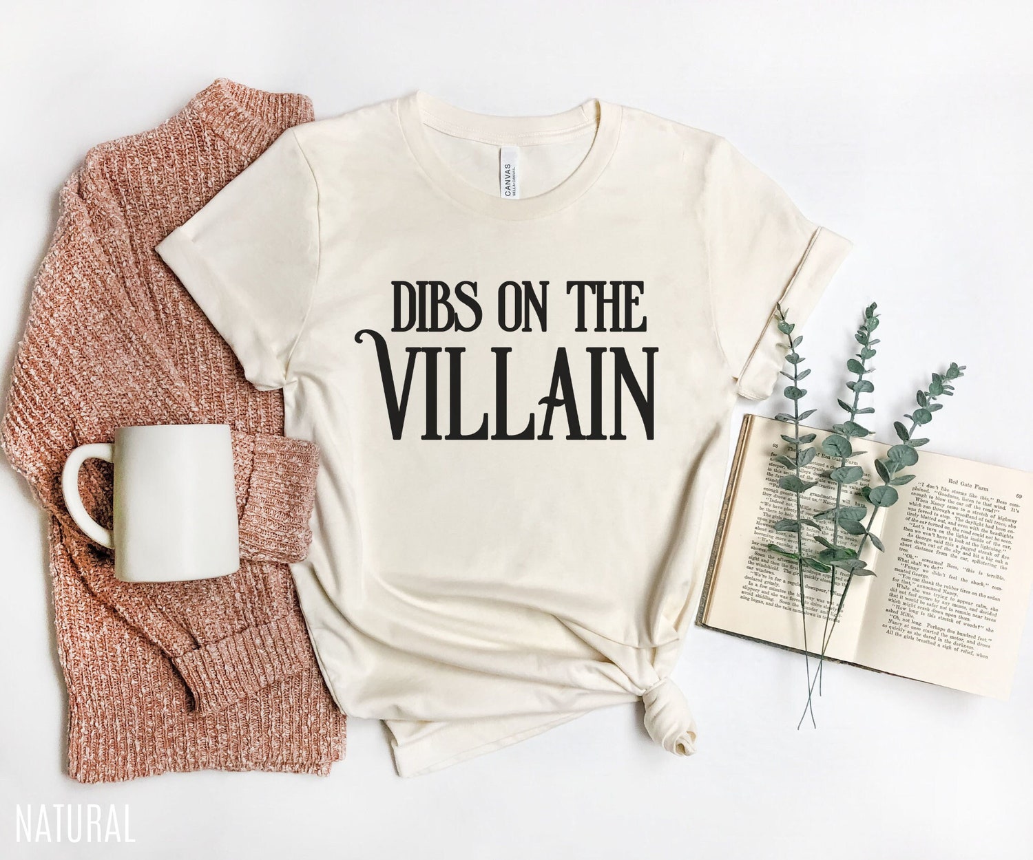 Dibs On The Villain Bookish Reader Lover Dark Romance Reader Spicy Smut Funny Shirt image 1