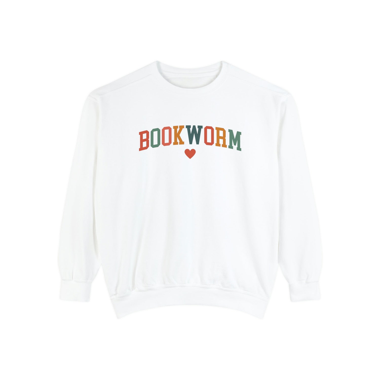 Reading Bookworm Heart Librarian Teacher Literature Nerd Cute Sweatshirt image 2