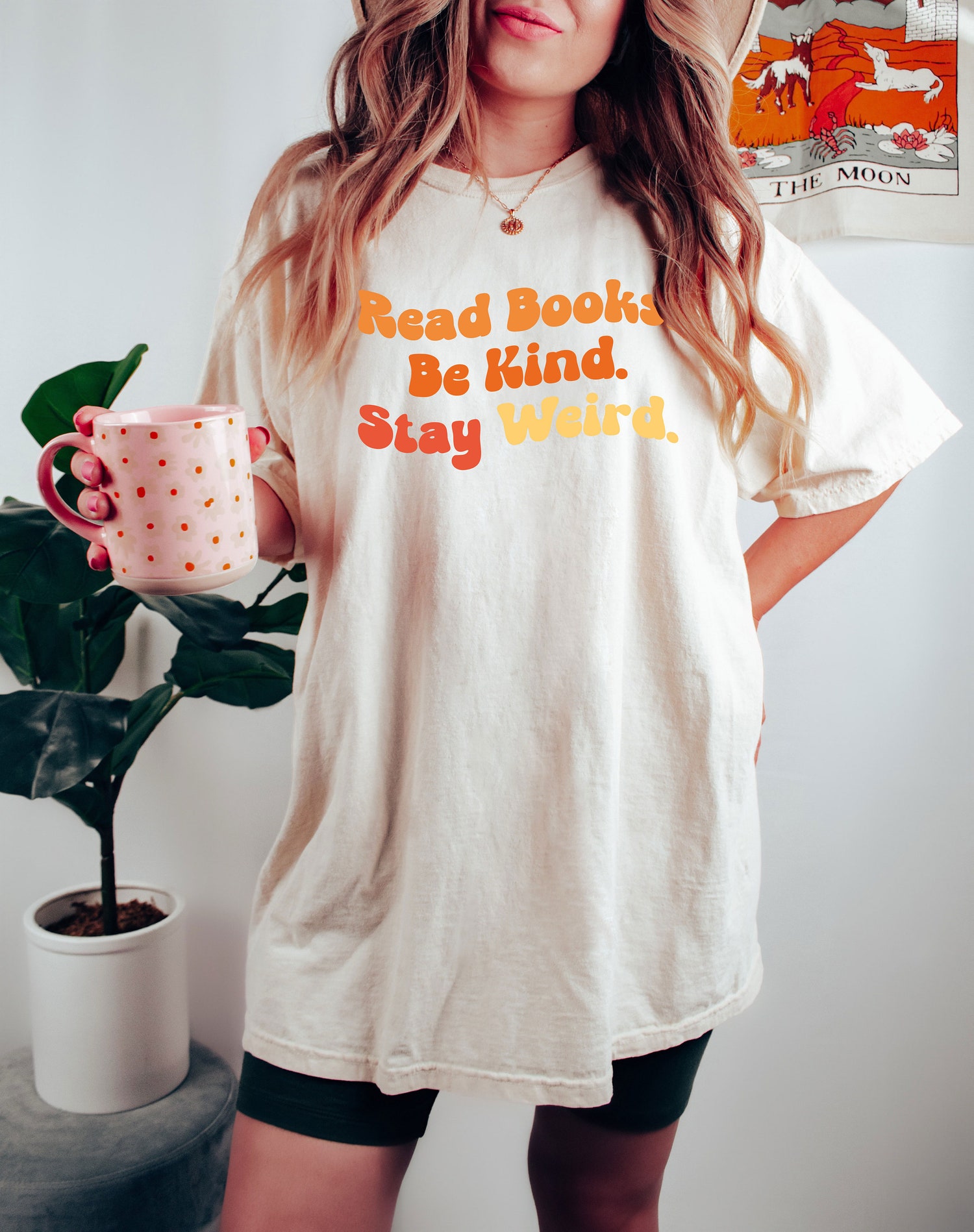 Read Books Be Kind Stay Weird Trendy Literary Librarian Teacher Lover Motivational Shirt image 4