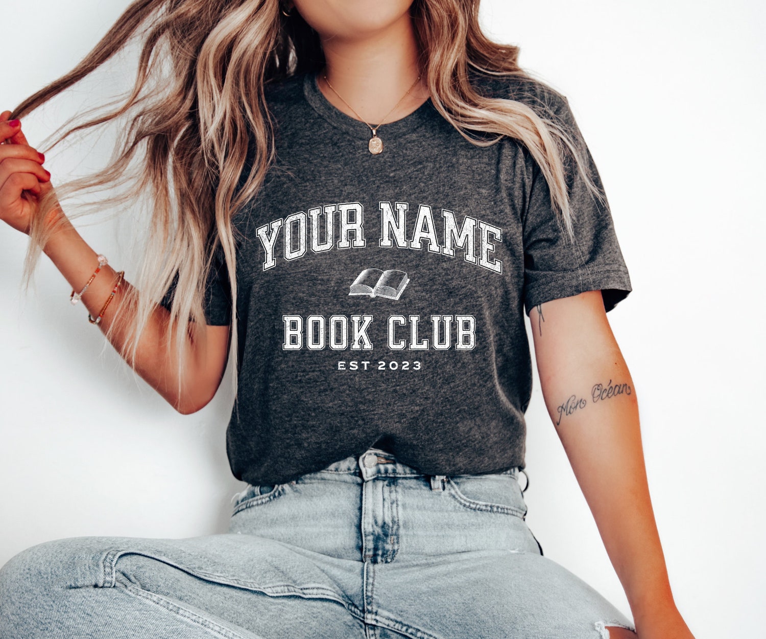 Custom Book Club Reading Name Teacher Librarian Literature Women Shirt image 5