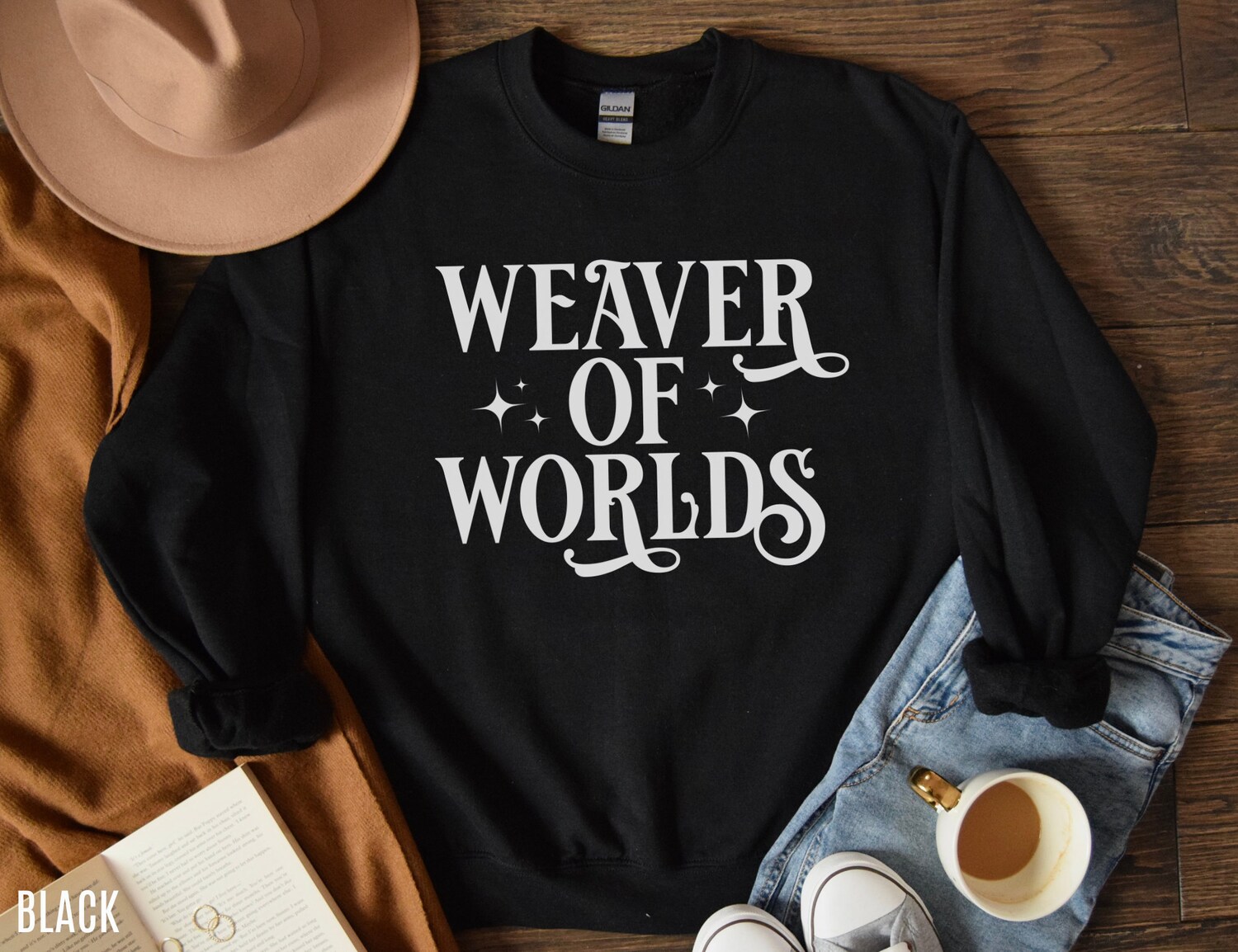 Weaver Of Worlds Writer Author Novelist Bookish Author Literary Sweatshirt image 3