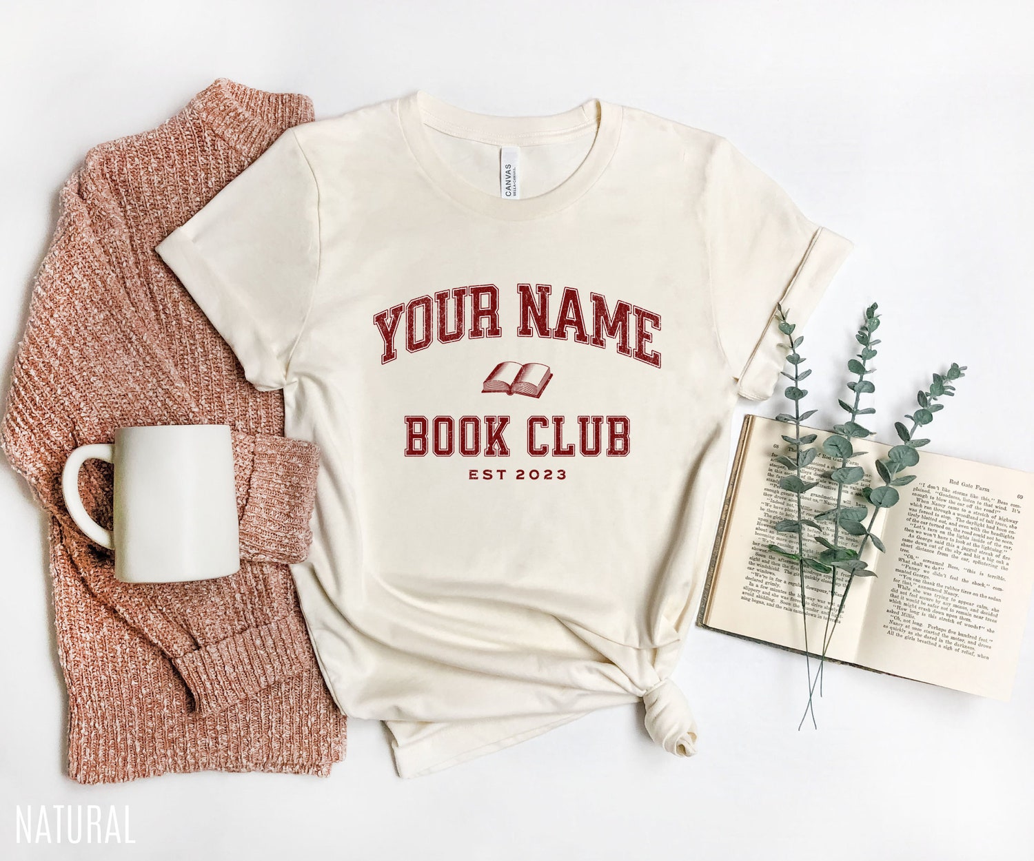 Custom Book Club Reading Name Teacher Librarian Literature Women Shirt image 6