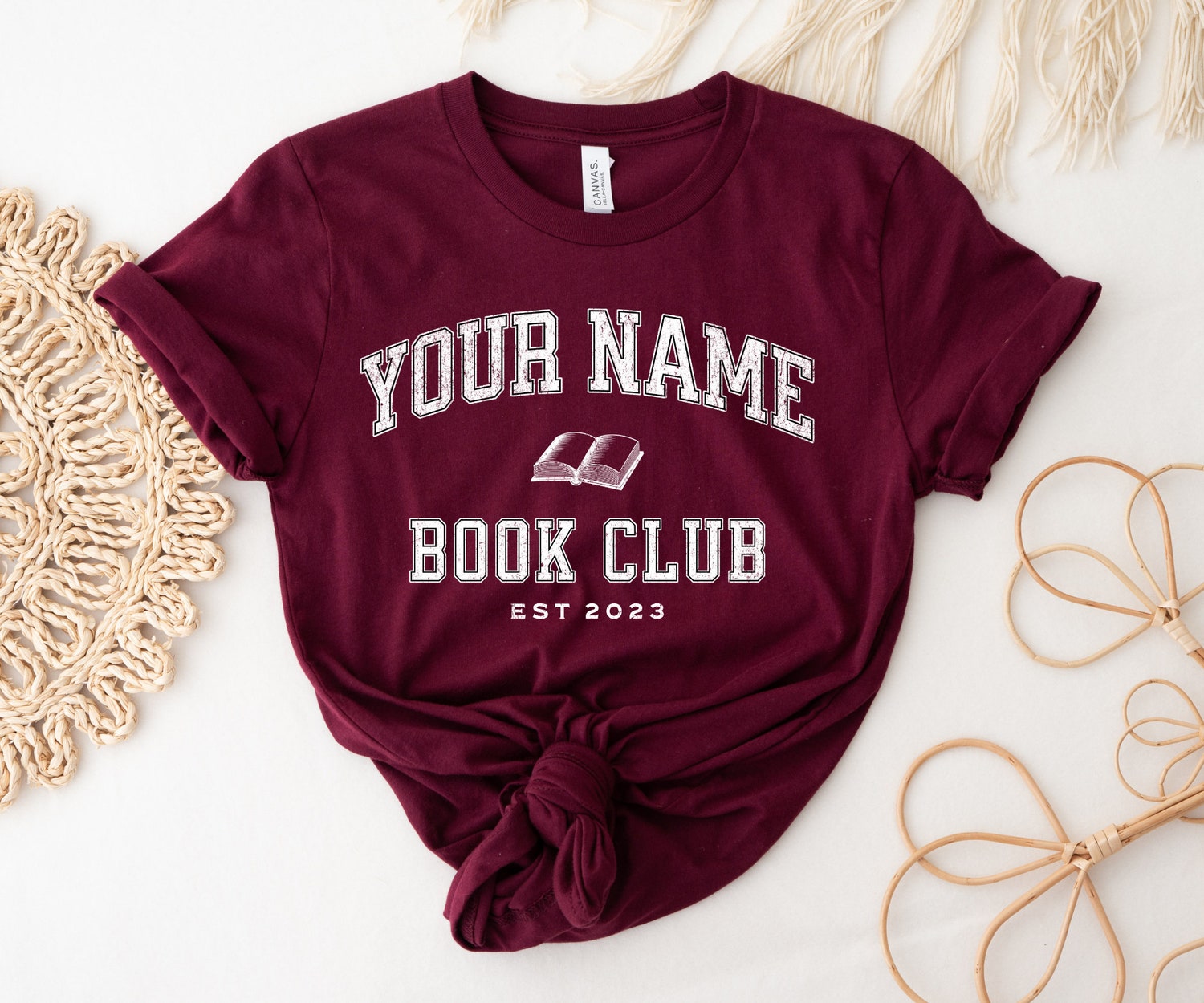 Custom Book Club Reading Name Teacher Librarian Literature Women Shirt image 4