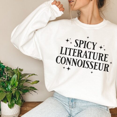 Smut Spicy Literature Connoisseur Book Lover Romance Reader Sweatshirt image 0