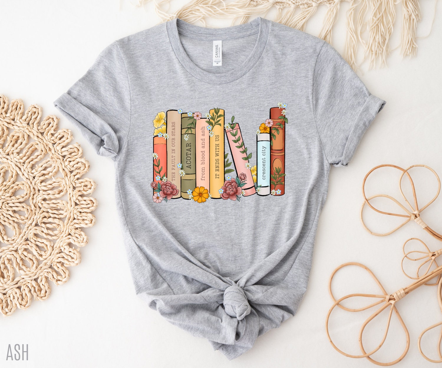 Bookish Customized Personalized Shelf Club Teacher Librarian Floral Shirt image 4