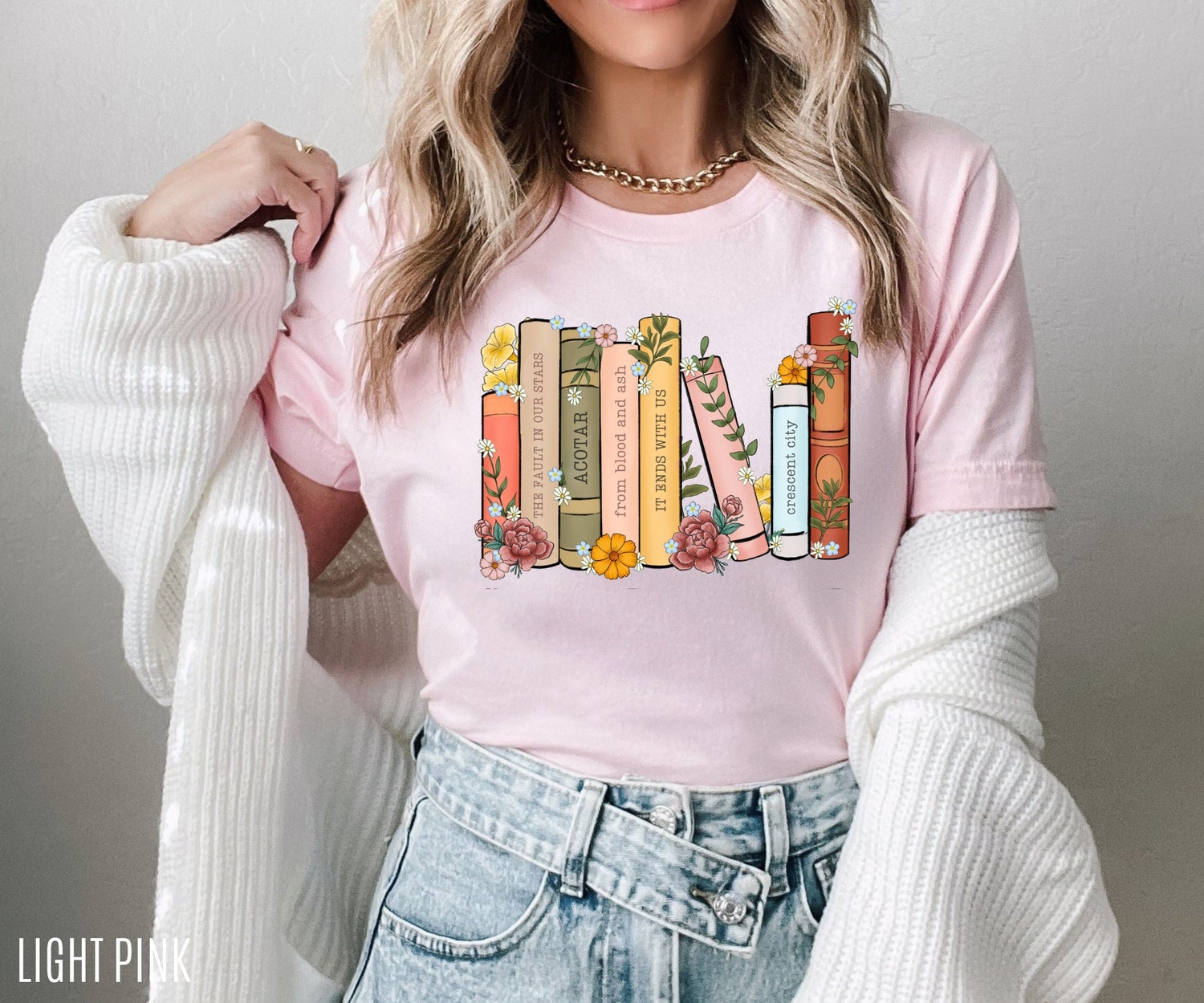 Bookish Customized Personalized Shelf Club Teacher Librarian Floral Shirt image 2