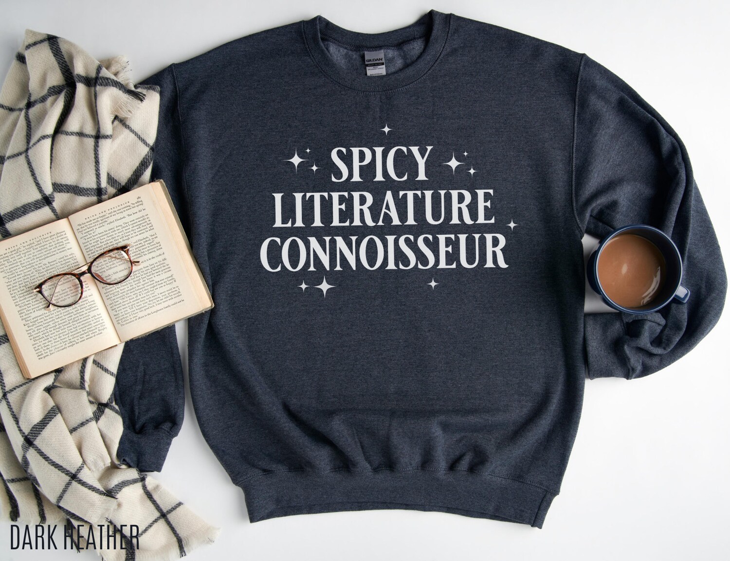 Smut Spicy Literature Connoisseur Book Lover Romance Reader Sweatshirt image 2