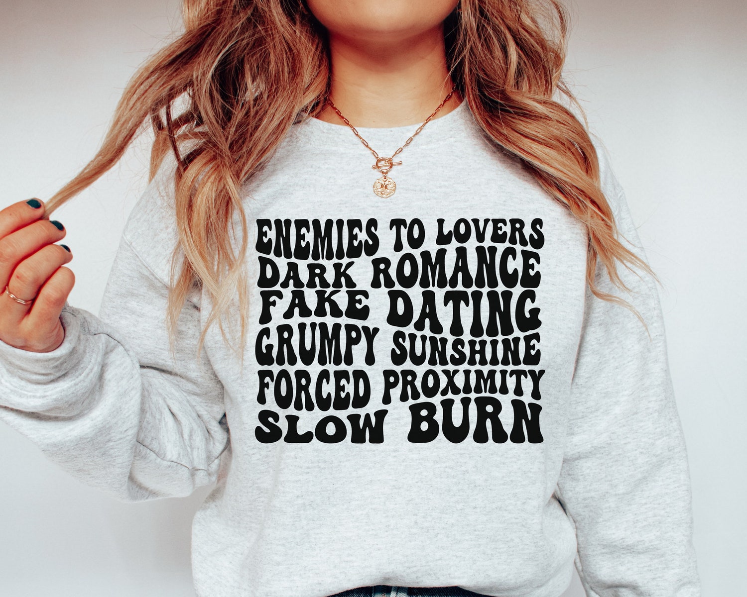 Dark Romance Enemies To Lover Book Tropes Reader Smut Spicy Sweatshirt image 1