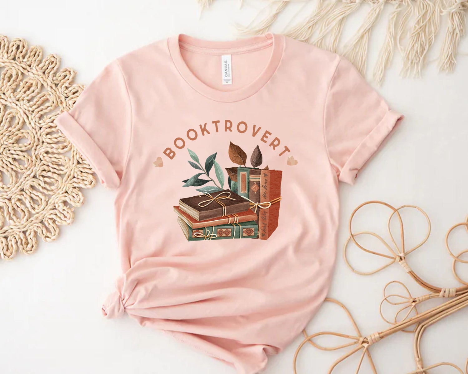 Booktrovert Lover Cute Librarian Teacher Plant Botanical Literary Sweatshirt image 1