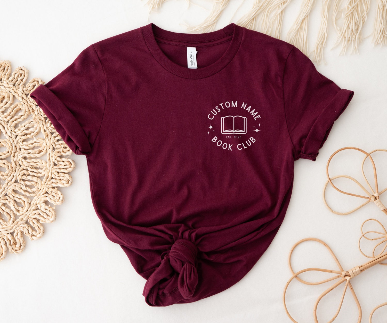 Custom Book Club Name Reading Librarian Teacher Literature Women Shirt image 5