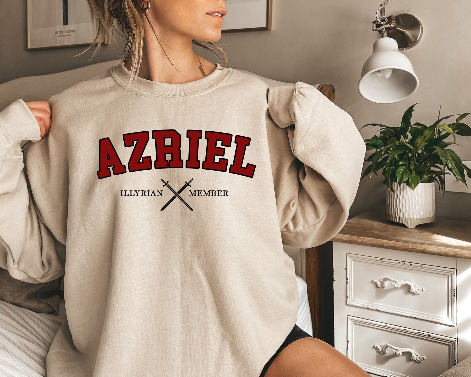 Azriel Shadowsinger ACOTAR Rhysand Gwynriel Bat Boys Terrasen Book Lover SJM Sweatshirt image 3