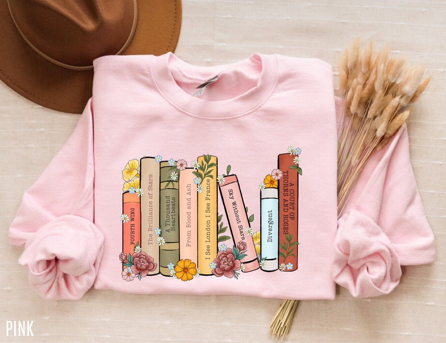 Custom Bookshelf Personalized Lover Club Flower Floral Cute Sweatshirt image 3