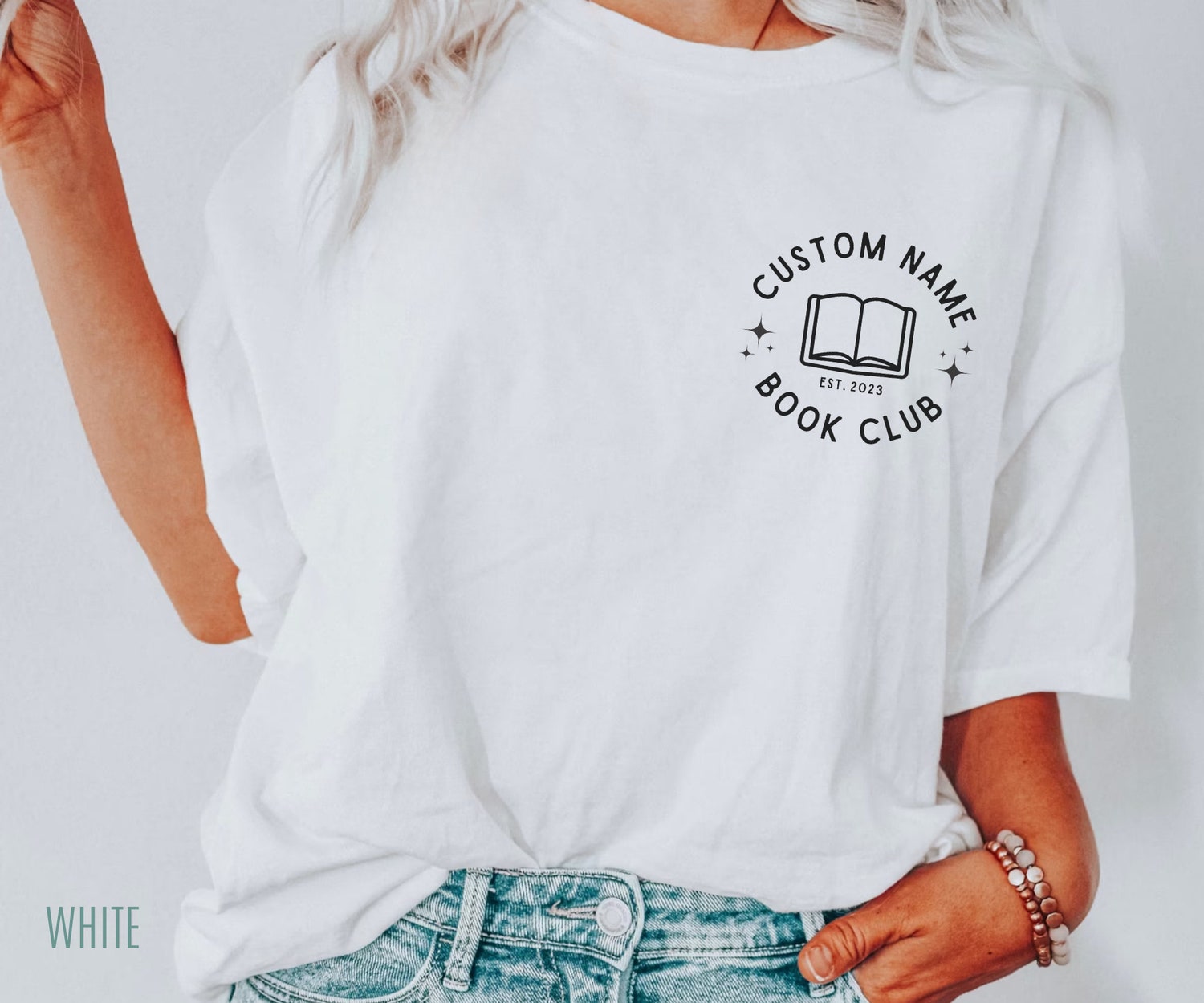 Custom Book Club Name Reading Librarian Teacher Literature Women Shirt image 3