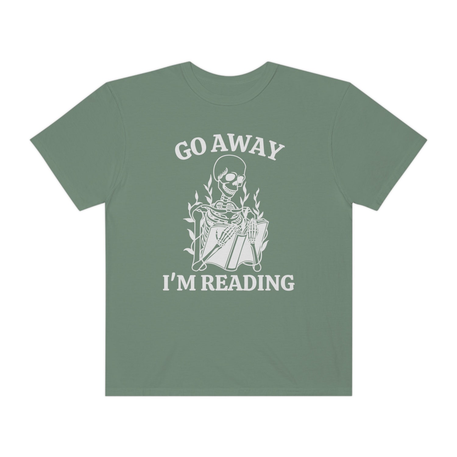 Go Away I'm Reading Skeleton Fall Death By TBR Bookish Halloween Shirt image 4