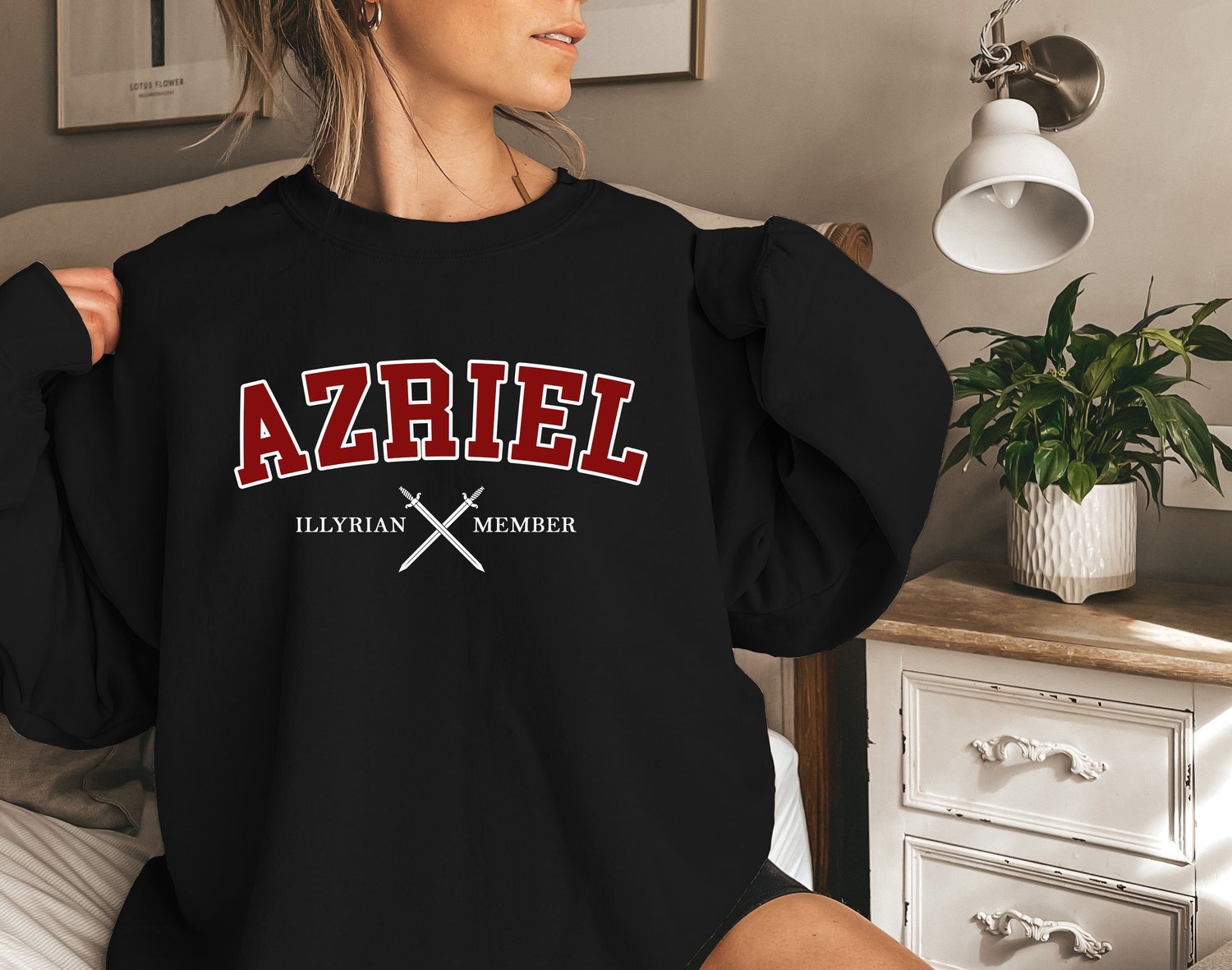 Azriel Shadowsinger ACOTAR Rhysand Gwynriel Bat Boys Terrasen Book Lover SJM Sweatshirt image 2