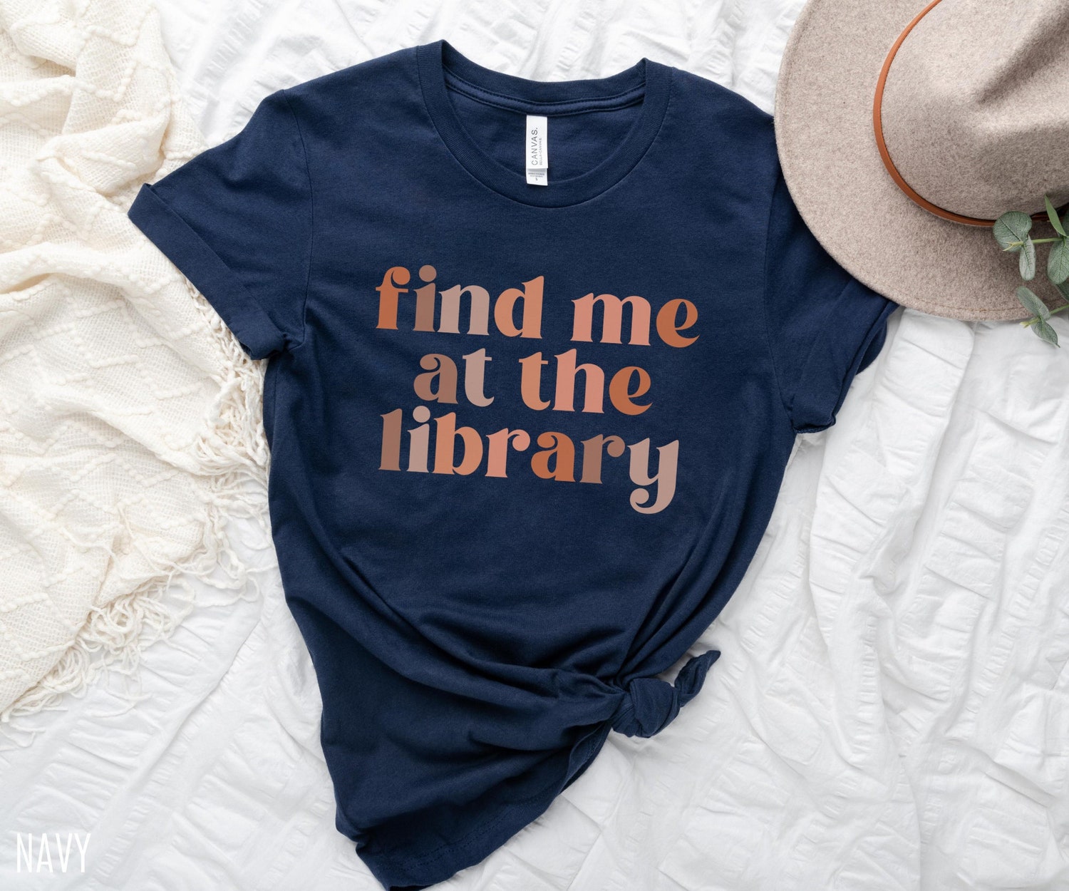 Find Me At The Library Bookish Lover Funny School Nerd Literature Shirt image 1