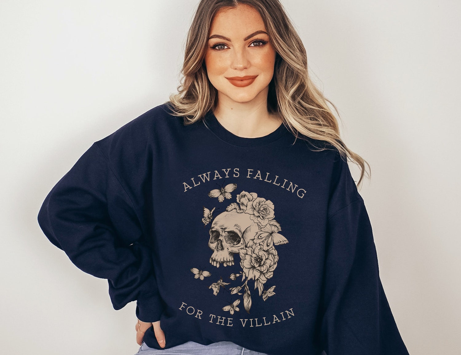 Always Falling For The Villain Lover Smut Reader Spicy Book Sweatshirt image 4