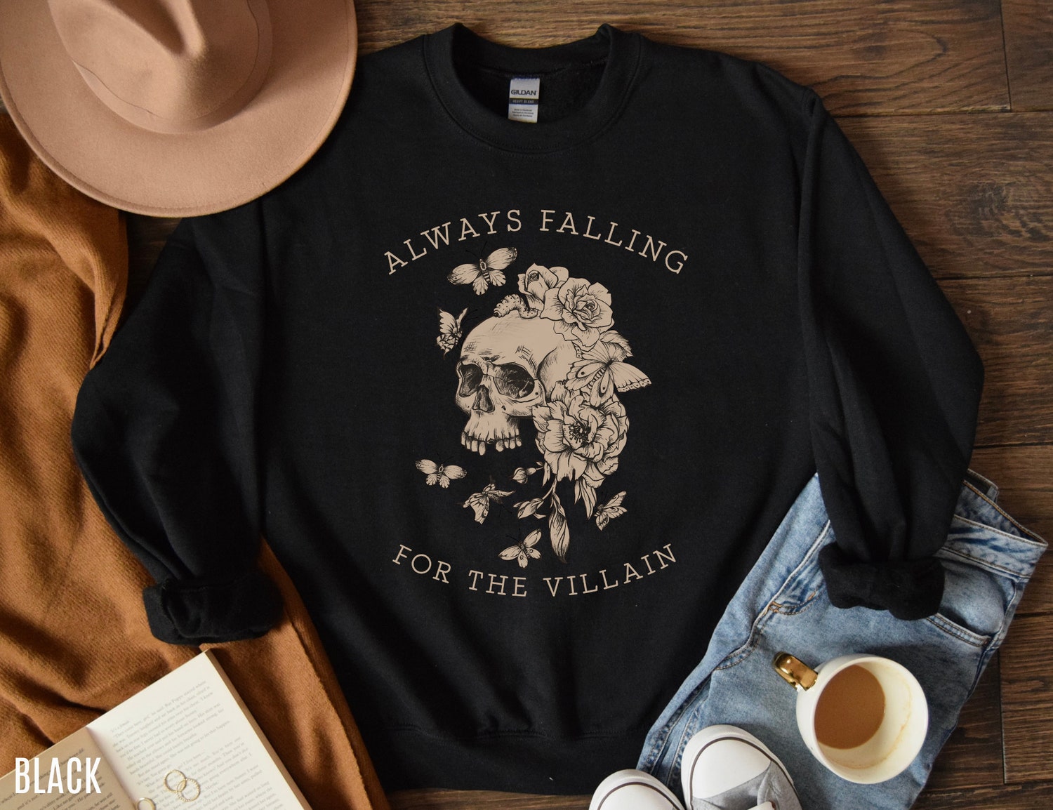 Always Falling For The Villain Lover Smut Reader Spicy Book Sweatshirt image 2