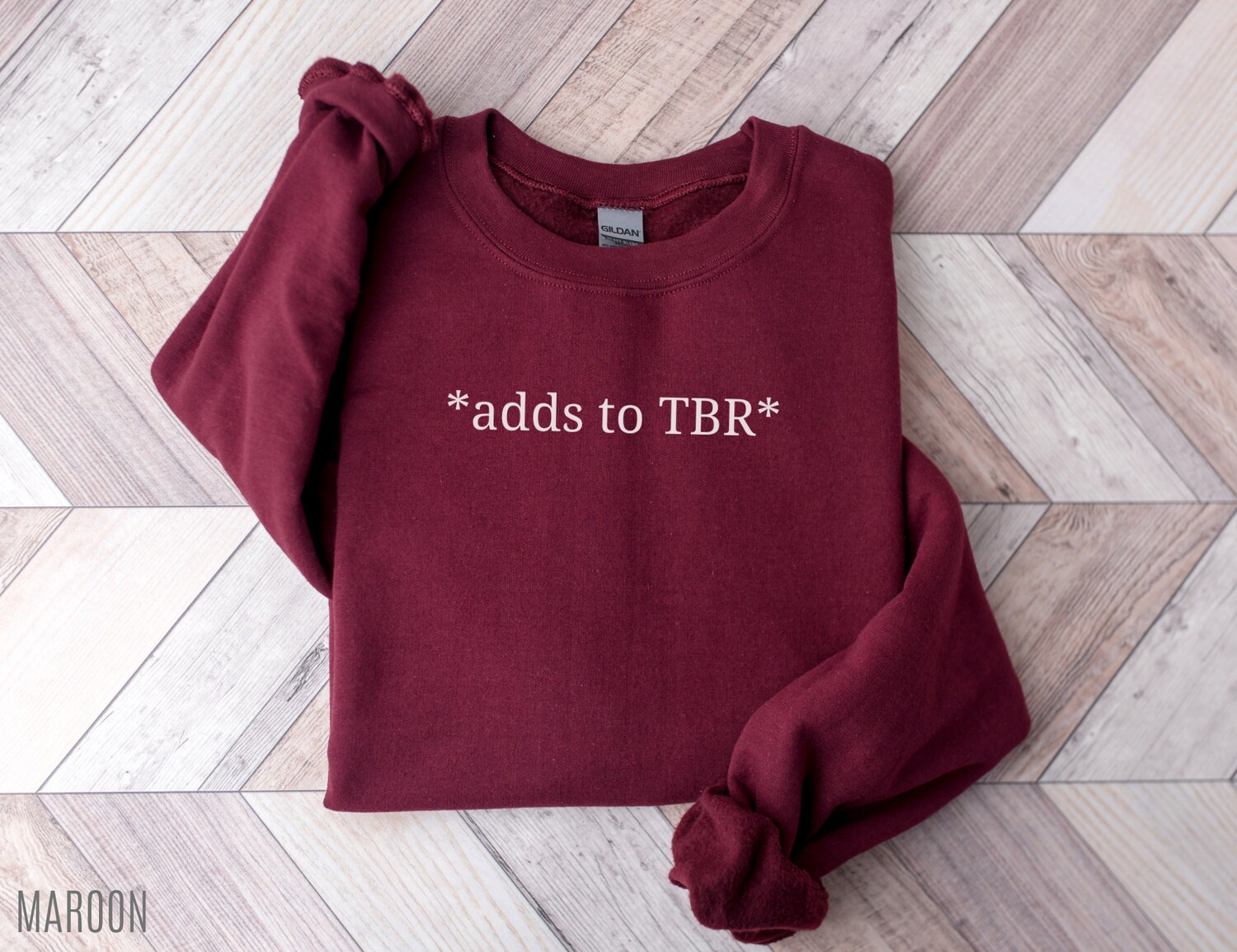 Adds To TBR Book Lover Funny Reading Pile Librarian Teacher Sweatshirt image 3