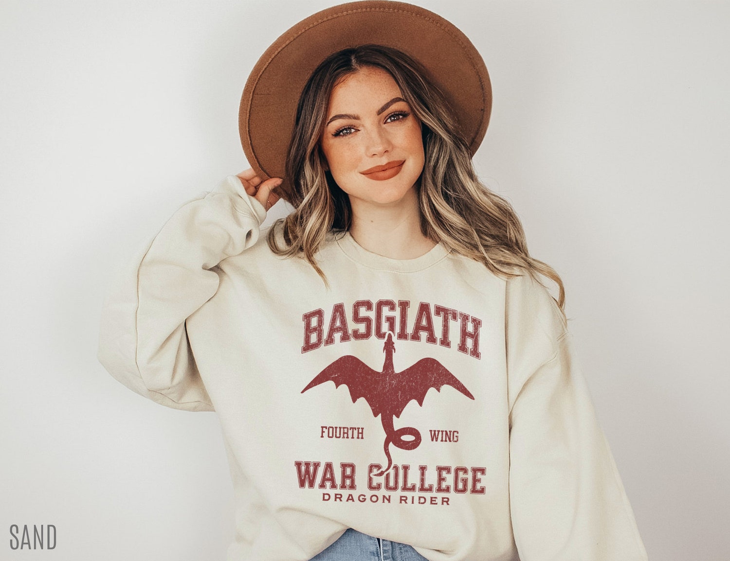 Fourth Wing Basgiath War College Dragon Rider Fantasy Reader Bookish Sweatshirt image 5