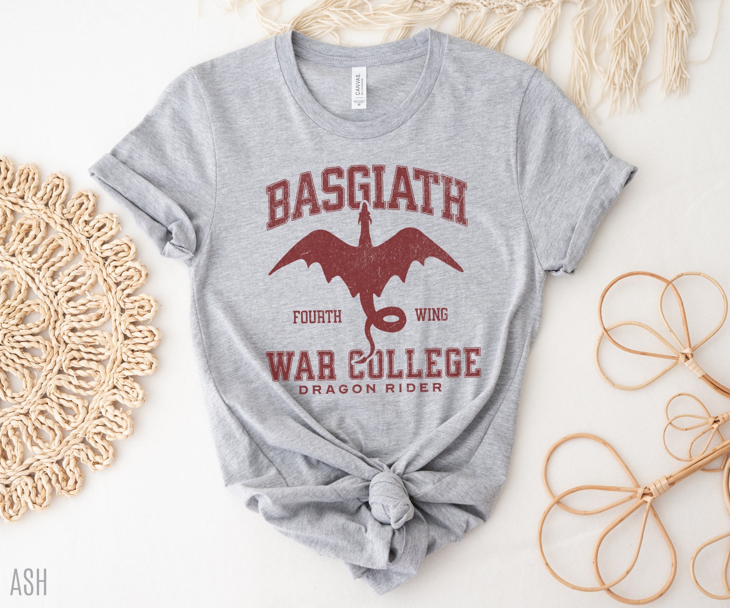 Fourth Wing Basgiath War College Dragon Rider Fantasy Reader Bookish Rebecca Yarros Shirt image 5