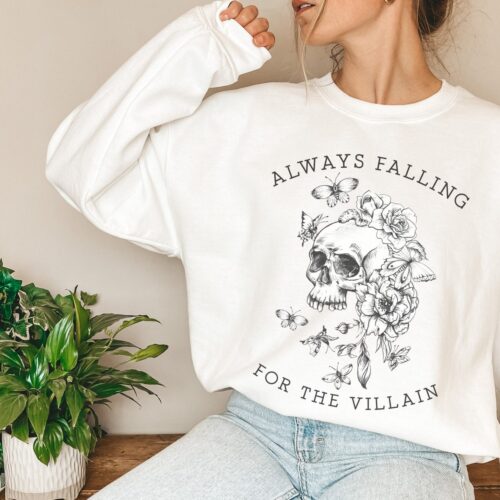 Always Falling For The Villain Lover Smut Reader Spicy Book Sweatshirt image 0