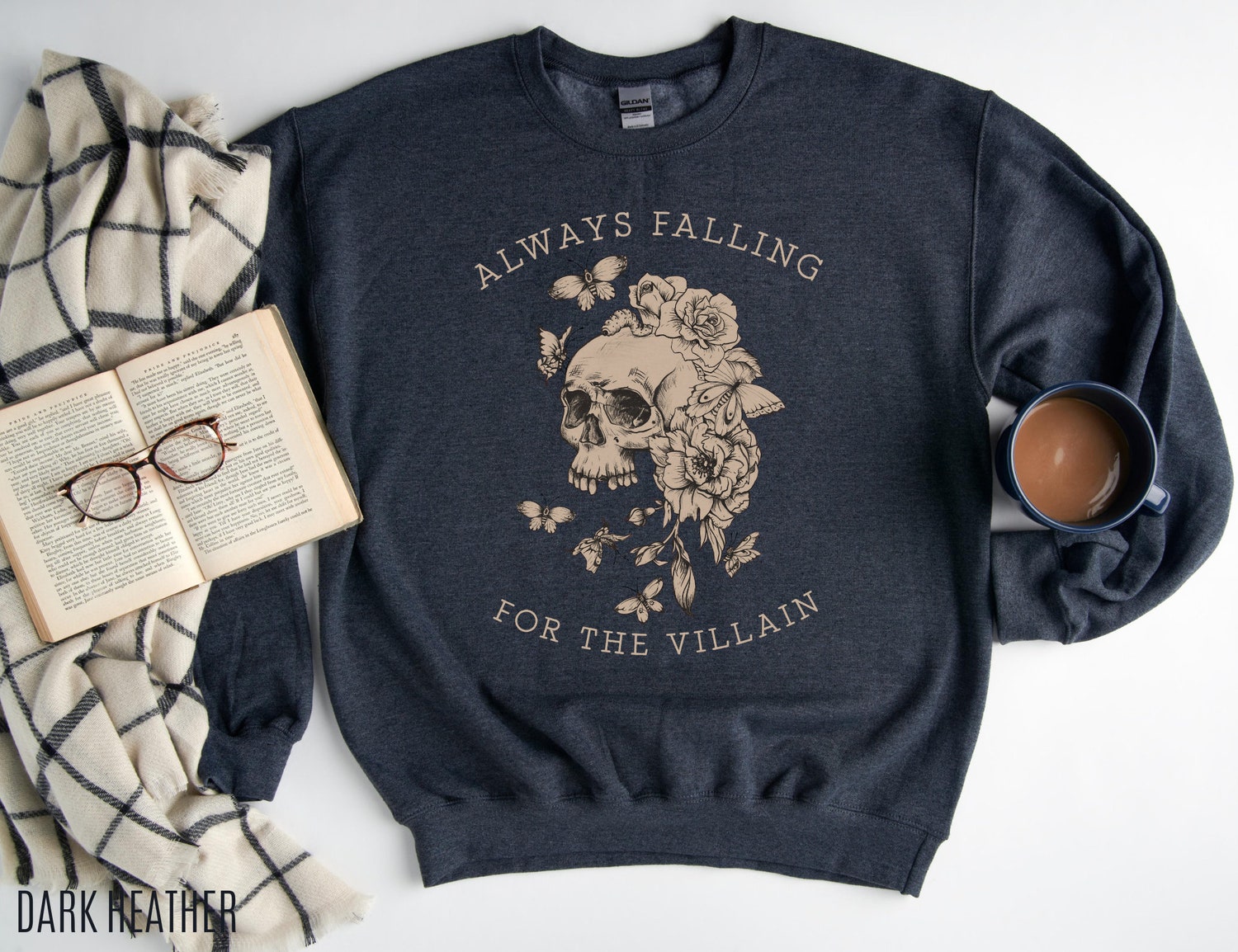 Always Falling For The Villain Lover Smut Reader Spicy Book Sweatshirt image 3