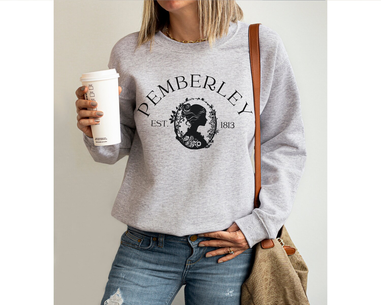 Light Academia Pride And Prejudice Pemberley Jane Austen Book Sweatshirt image 7