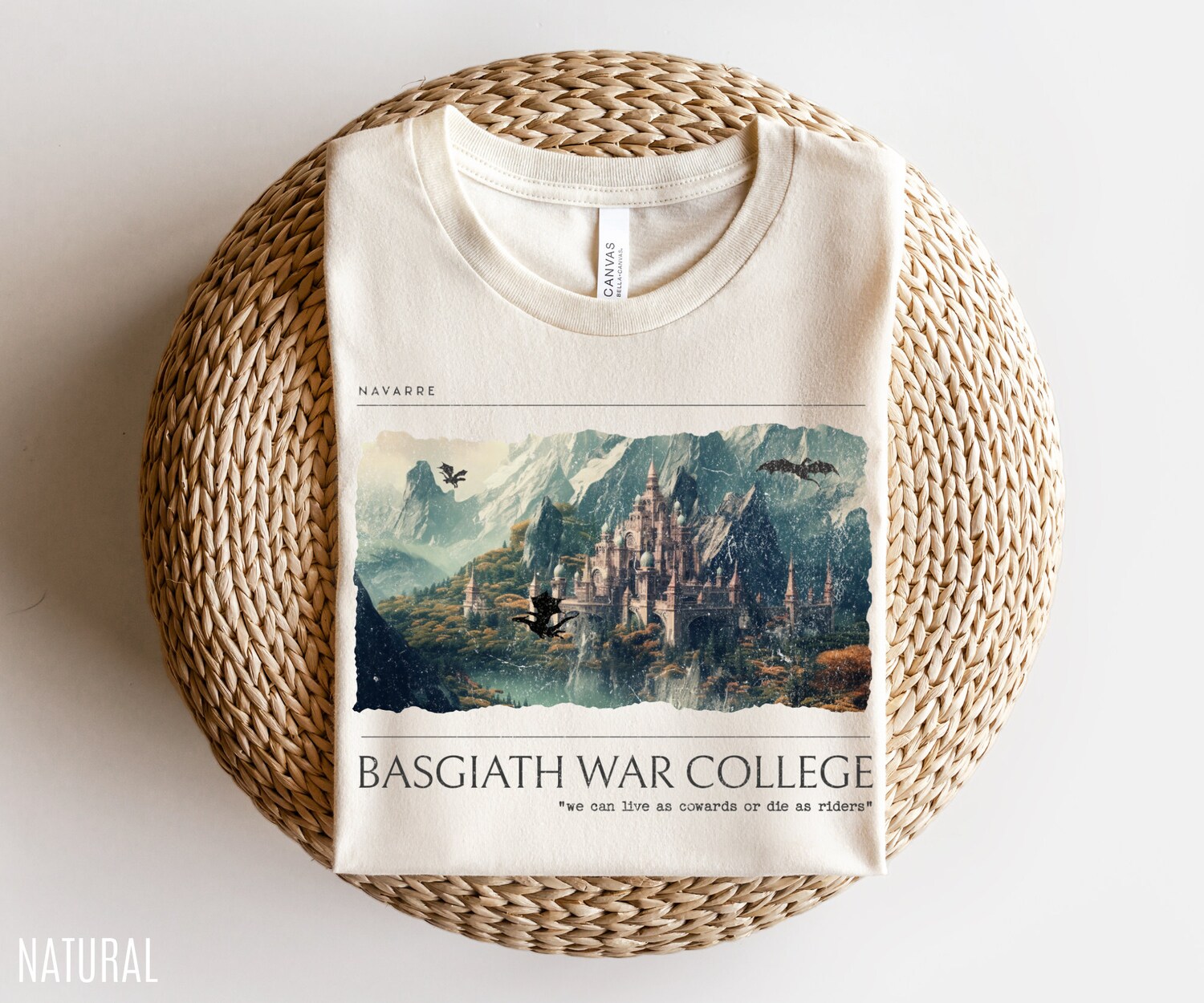 Fourth Wing Basgiath War College Dragon Rider Fantasy Reading Book Rebecca Yarros Shirt image 3