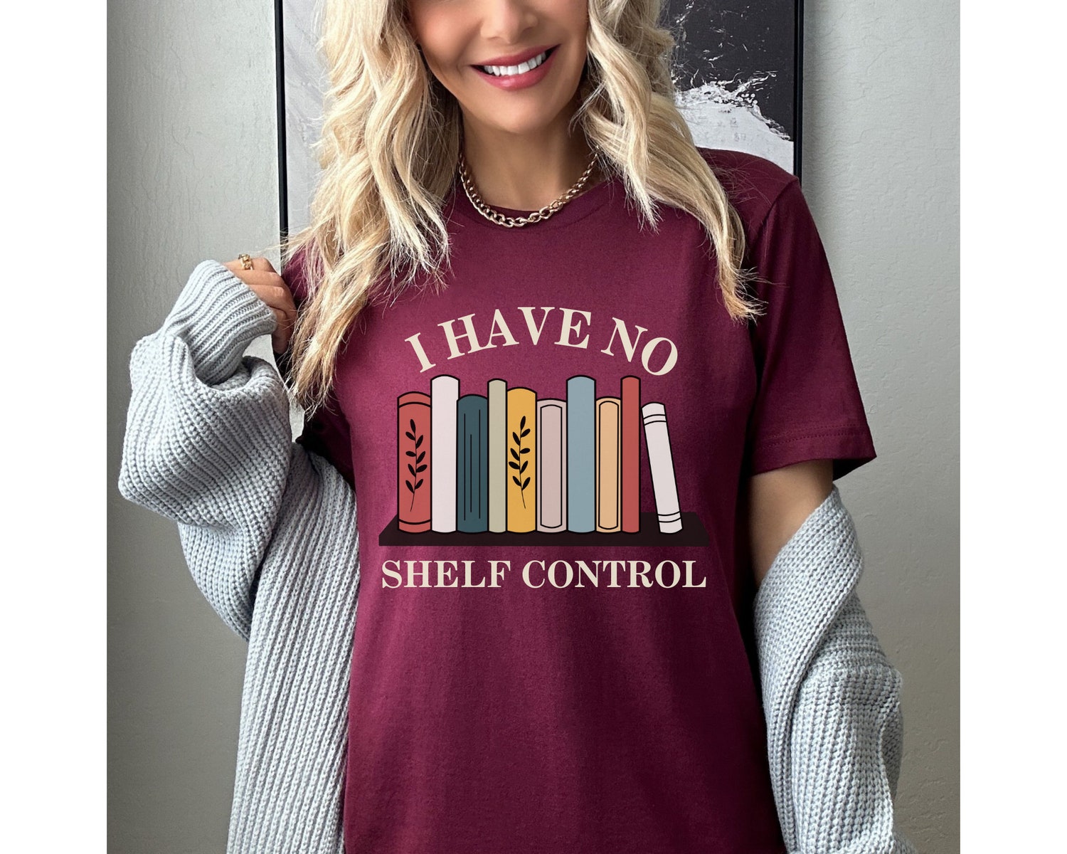 Dark Academia I Have No Shelf Control Book Lover Reading Literature Shirt image 1