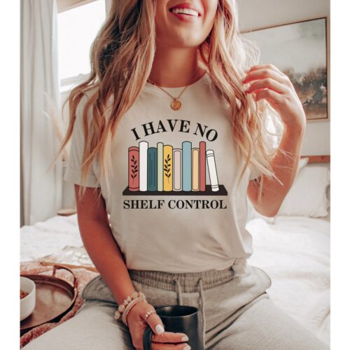 Dark Academia I Have No Shelf Control Book Lover Reading Literature Shirt image 0