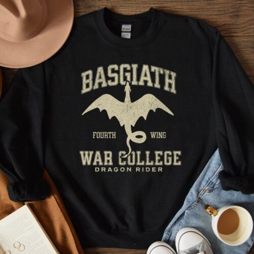 Fourth Wing Basgiath War College Dragon Rider Fantasy Reader Bookish Sweatshirt image 0