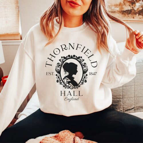 Jane Eyre Thornfield Hall Charlotte Bronte Bookish Literature Bibliophile Sweatshirt image 0