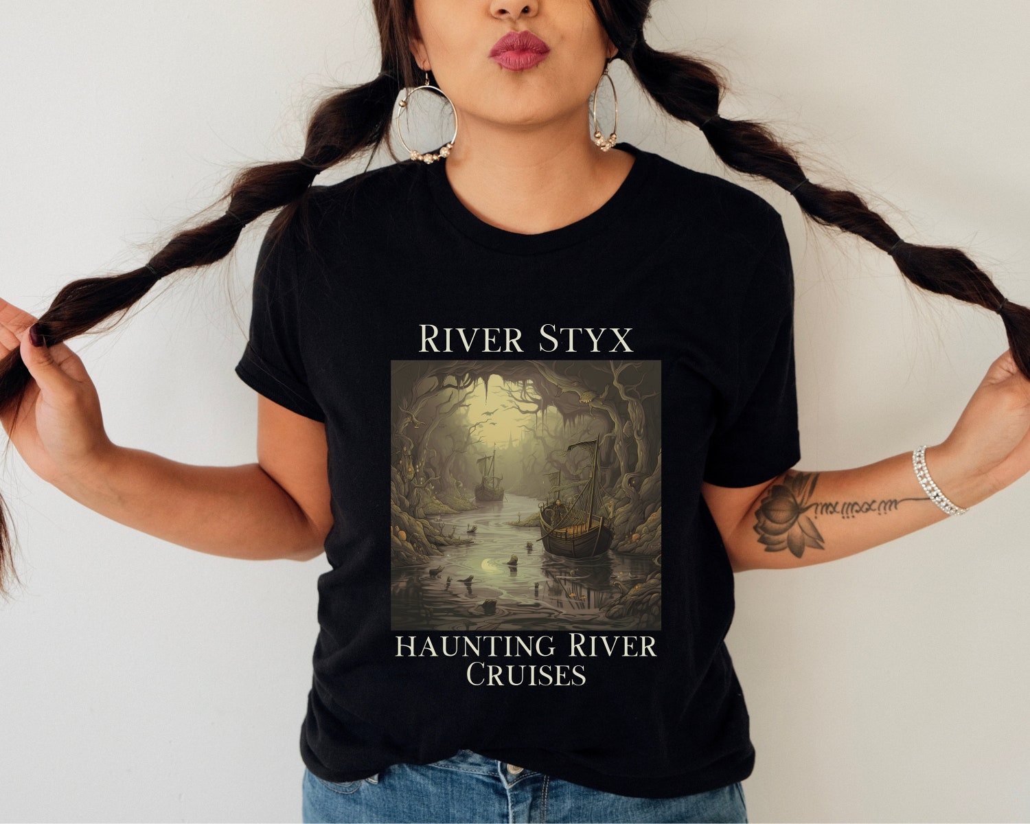 Dark Academia River Styx Greek Mythology God Bookish Literature Lover Shirt image 5