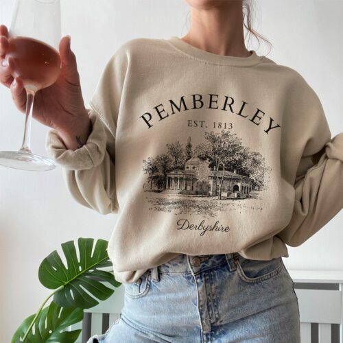 Pride And Prejudice Jane Austen Pemberley Literature Book Reading Bibliophile Sweatshirt image 0