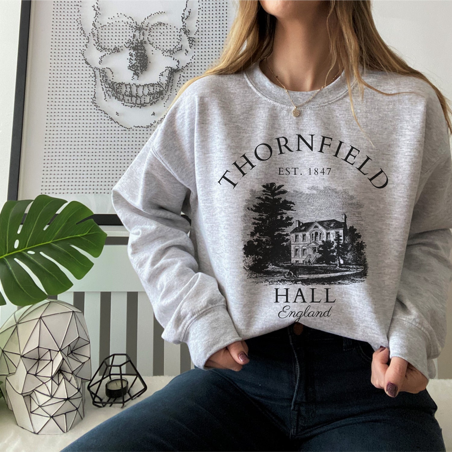 Dark Academia Jane Hall Charlotte Bronte Bookish Literature Bibliophile Sweatshirt image 2