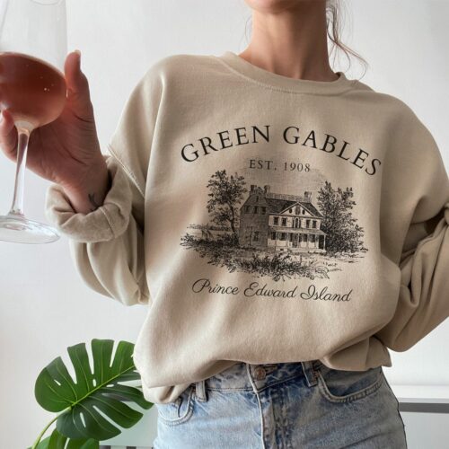 Green Gables Prince Edward Island Fandom Bookish Literature Reading Sweatshirt image 0