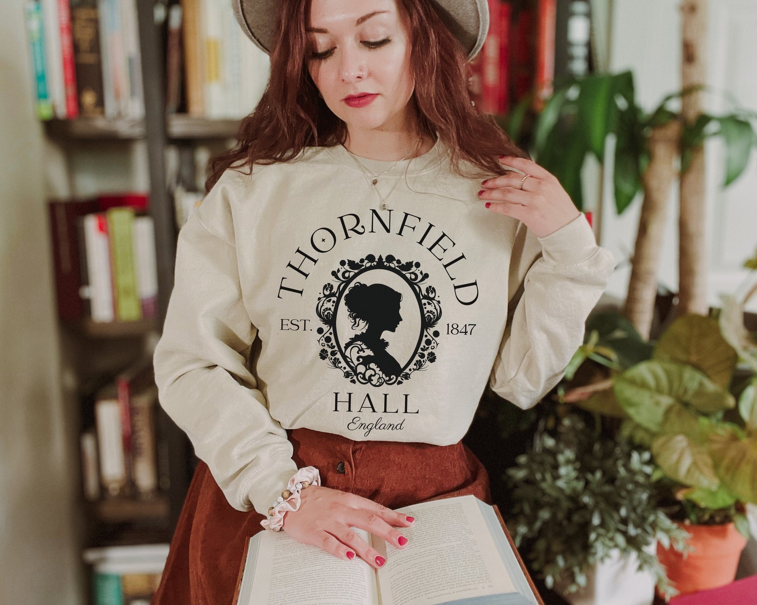 Jane Eyre Thornfield Hall Charlotte Bronte Bookish Literary Bibliophile Sweatshirt image 4