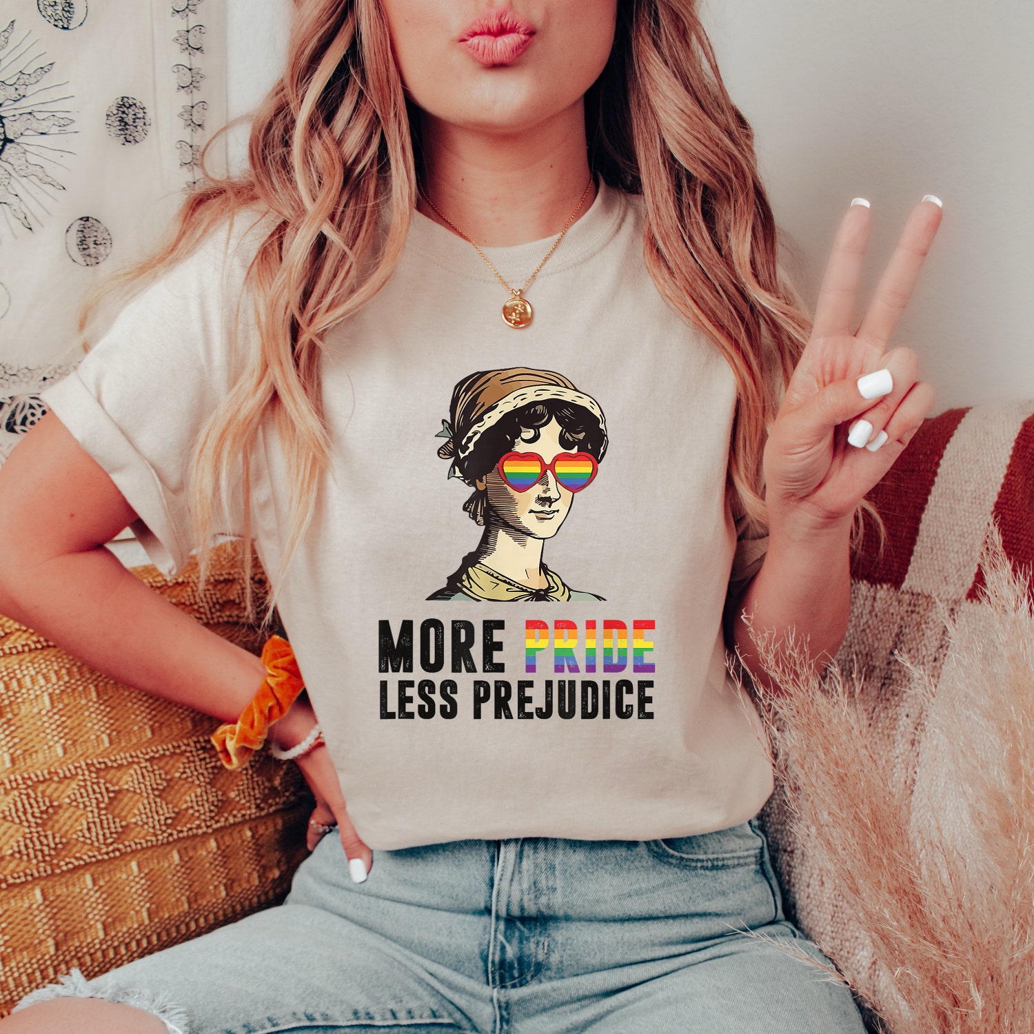 LGBTQ Pride And Prejudice Jane Austen Funny Social Justice Reading Book Literary Shirt image 3